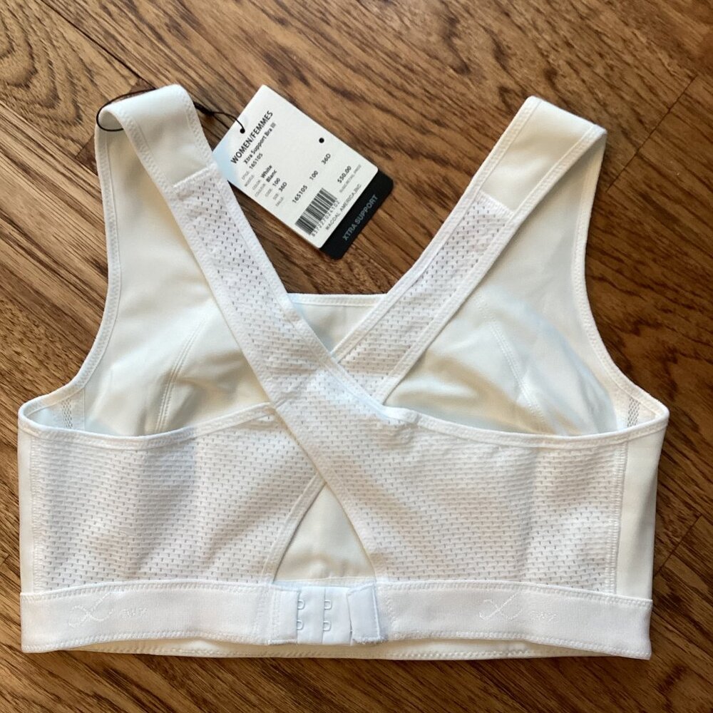 NWT CW-X Xtra Support High Impact Sports Bra III in White 36D RUNNING JOGGING - Picture 4 of 4